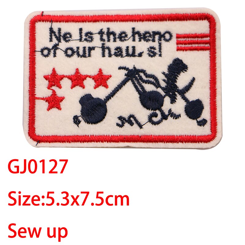 4 stuks Cartoon Decoratieve Rose, schooltas, slogan icoon Geborduurde Applique Patches Voor DIY Ijzer op Badges Stickers op rugzak: GJ0127