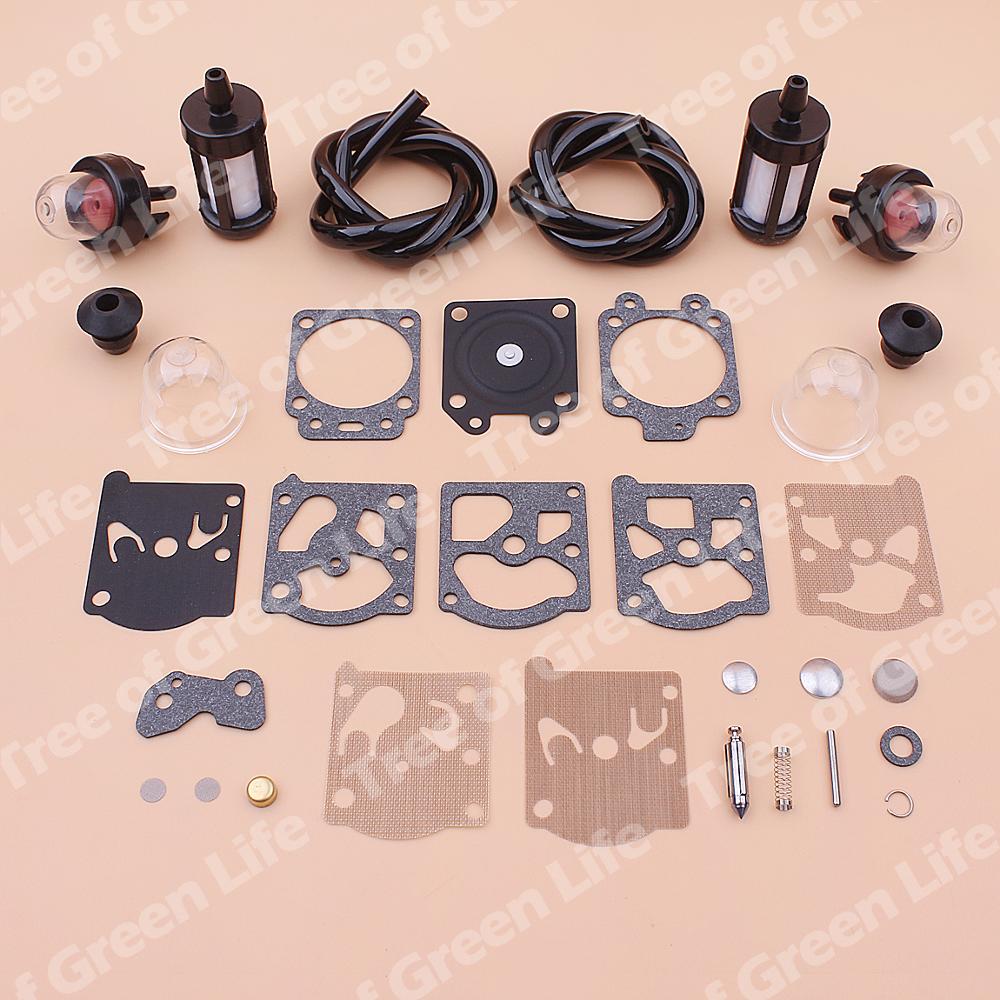 Kit de réparation de carburateur pour Stihl FS36 FS40 FS44, ligne de filtre à carburant, ampoule d&#39;amortissement, coupe-bouton
