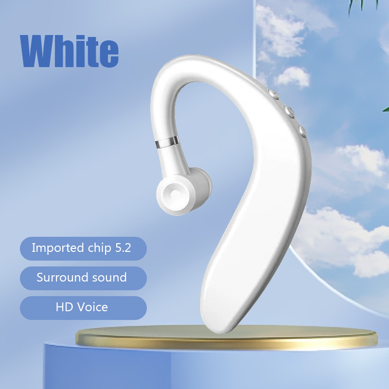 Fone de ouvido sem fio bluetooth 5.0, fone de ouvido estéreo hifi à prova d'água para negócios, viva-voz com microfone para huawei xiaomi: BRANCO