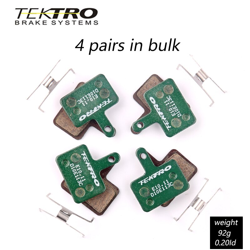 TEKTRO E 10,11-pastillas de freno para bicicleta de montaña, accesorio para shimano MT200, M355, M395, M415, M285, M286 y M280: 4 pair no box