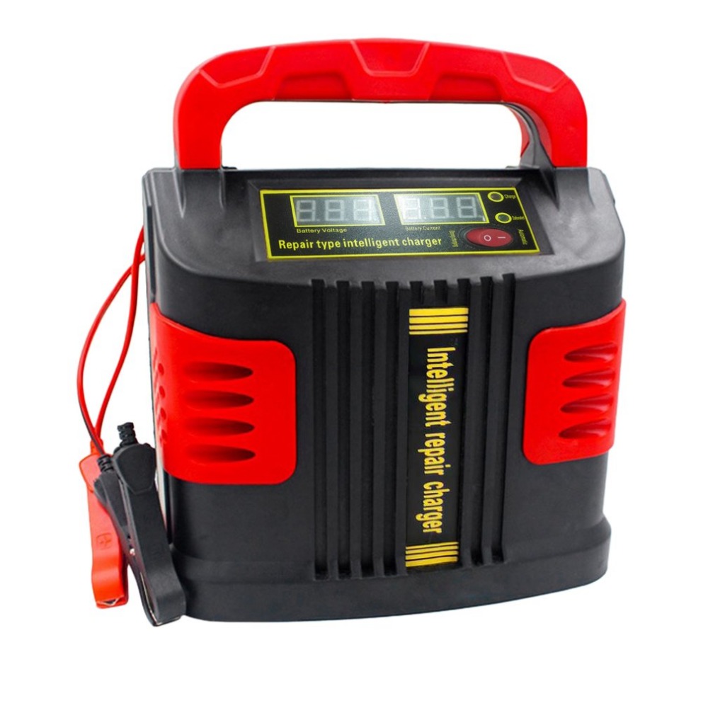 Portable Intelligent Charger Auto Motor Vehicle Charger 350W 14A Auto Adjust LCD Battery Charger Car Booster