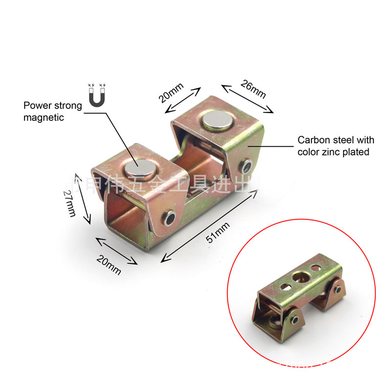 Krachtige 4 stk magnetiske v-type svejseklemmer justerbare magnetiske v-type magnetiske faneholdere svejsearmatur stærkt håndværktøj
