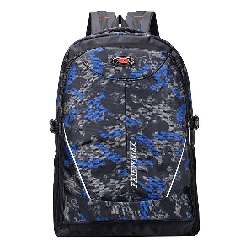 Nylon Rucksack Trendy Coole Camouflage männer Laptop Rucksäcke Große Kapazität Gemütlichen Student Buch Tasche: Blue