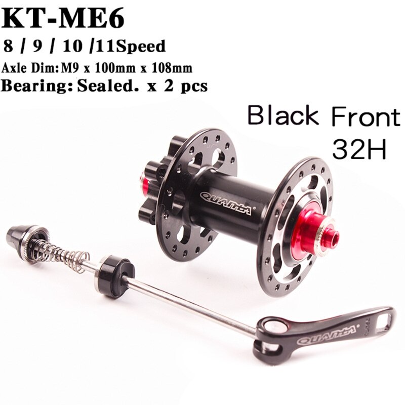 Quando Fiets Bus Spacer Hub 32 36H Gaten Fiets Mtb Mountainbike Voor Achter Cassette Vrijloop En 6 Bolt schijfrem