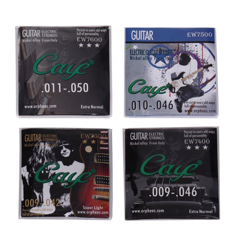 6Pcs/ Set Guitar Strings Hexagonal Carbon Stee Nickel Plated Steel Guitar Strings for Electric Guitars