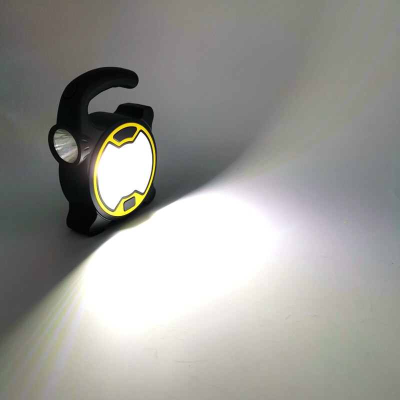 Mingray aa batteri bærbar spotlight 1w led og 3w cob arbejdslampe mini kraftigt håndtag lanterne camping fiskeri billig pris
