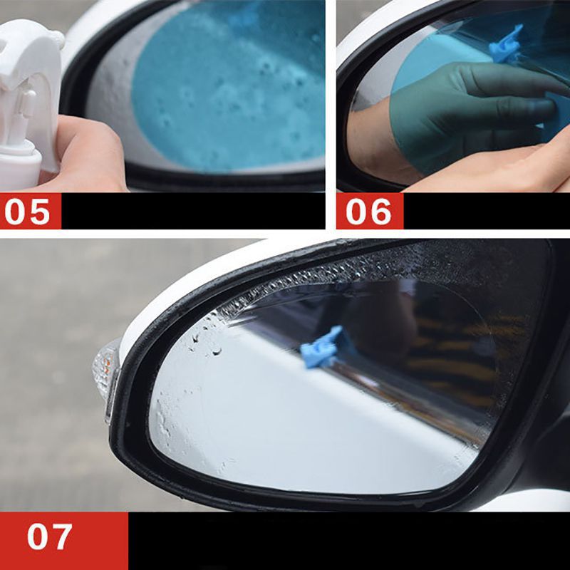 2 stks/set Auto Spiegel Venster Clear Film Anti Mist Regen-Proof Auto Achteruitkijkspiegel Beschermfolie Waterdichte Auto Sticker