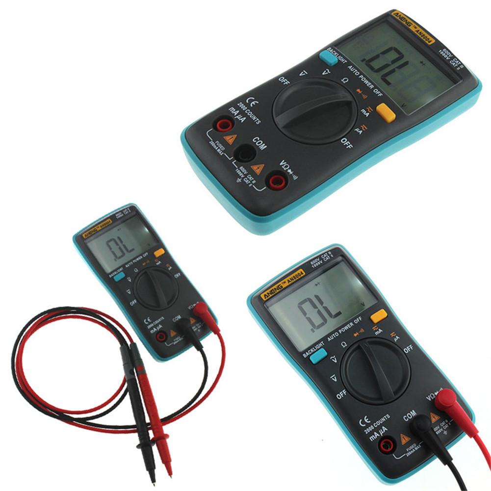 Handheld Digital Multimeter With Assembly Line 550V Protection In Resistance Capacitance And Frequency Ranges Large LCD Display