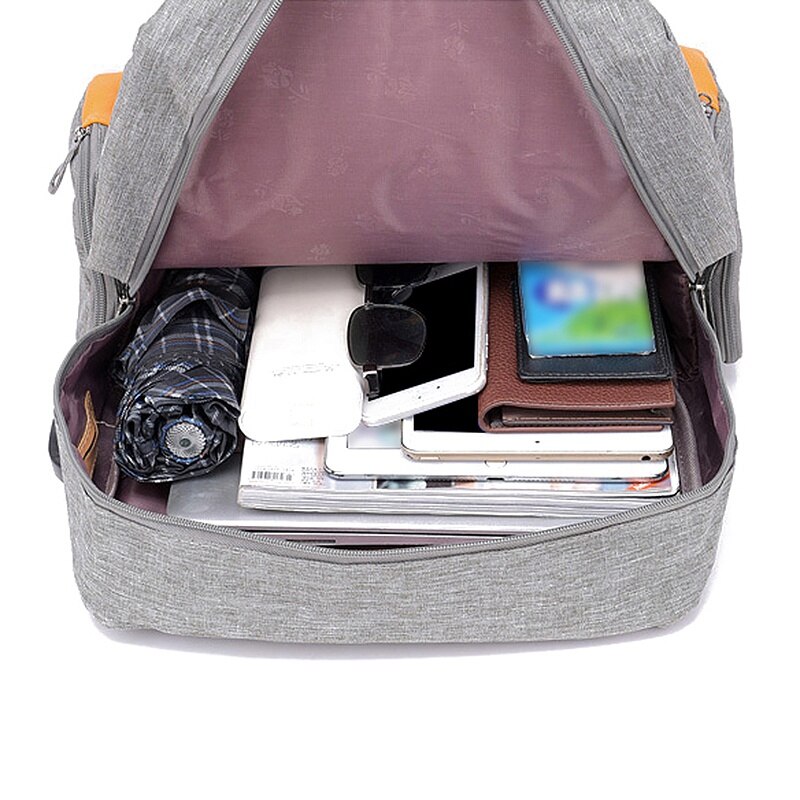 Mode Student Rugzak Tiener Hoge Schooltassen Casual Stijl Rugzak Grote Capaciteit Schooltassen met USB Opladen