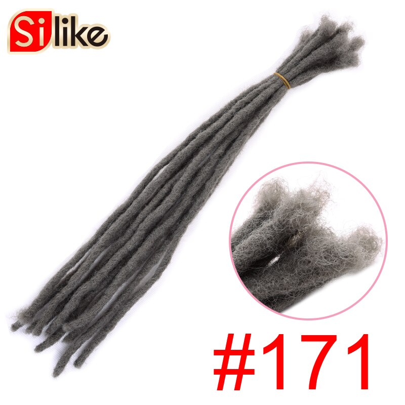 6inch Handmade Dreadlocks Extensions Men's Dread Reggae Hair Hip-Hop Style 10Strands/Pack Synthetic locks Hair: 171
