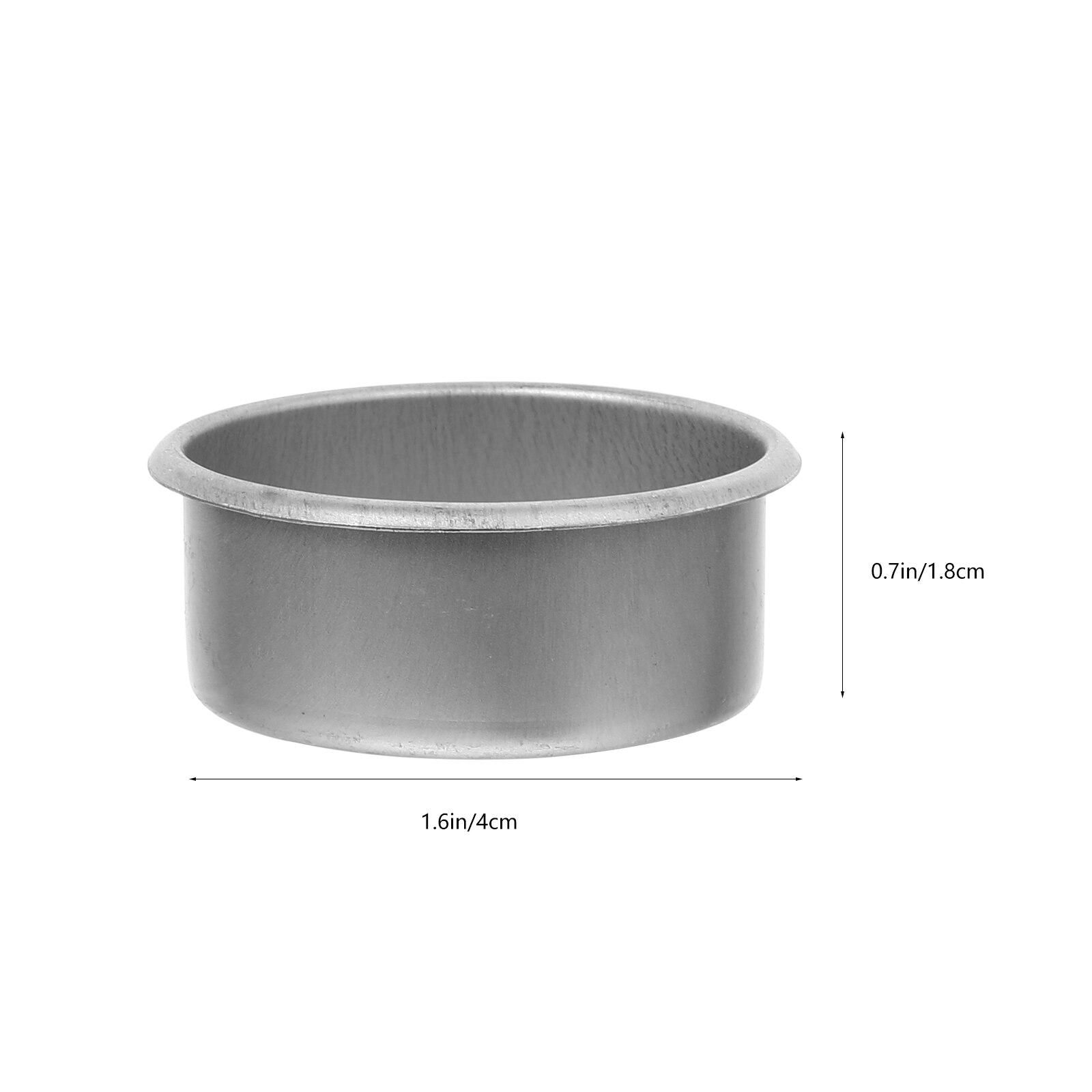 20 stk duftlys kopper jern lysestage rund lysestage sølv metal lys kop dekorativ lysholder 4 x 4 x 1.8cm