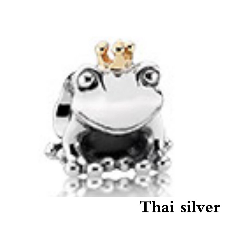 2019 NEW Thai Argento Retrò Lascia Frog Prince Cucciolo di Amore di Giorno della Madre In Rilievo di Fascino Collezione In Edizione Limitata di Fabbrica All'ingrosso: 10
