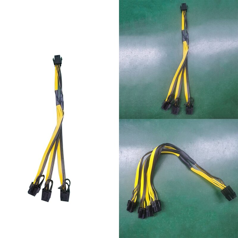 Graphics Card 6 Pin 6P 6Pin One Turn Four 6+2Pin 1 To 4 Graphics Card Power Supply Line One Drag Multiple Parallel