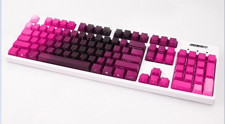 104-keys 5 Colors Gradient Keycaps PBT Standard OEM Profile Side Print Fruit Green Red Blue Purple for Cherry MX Switches