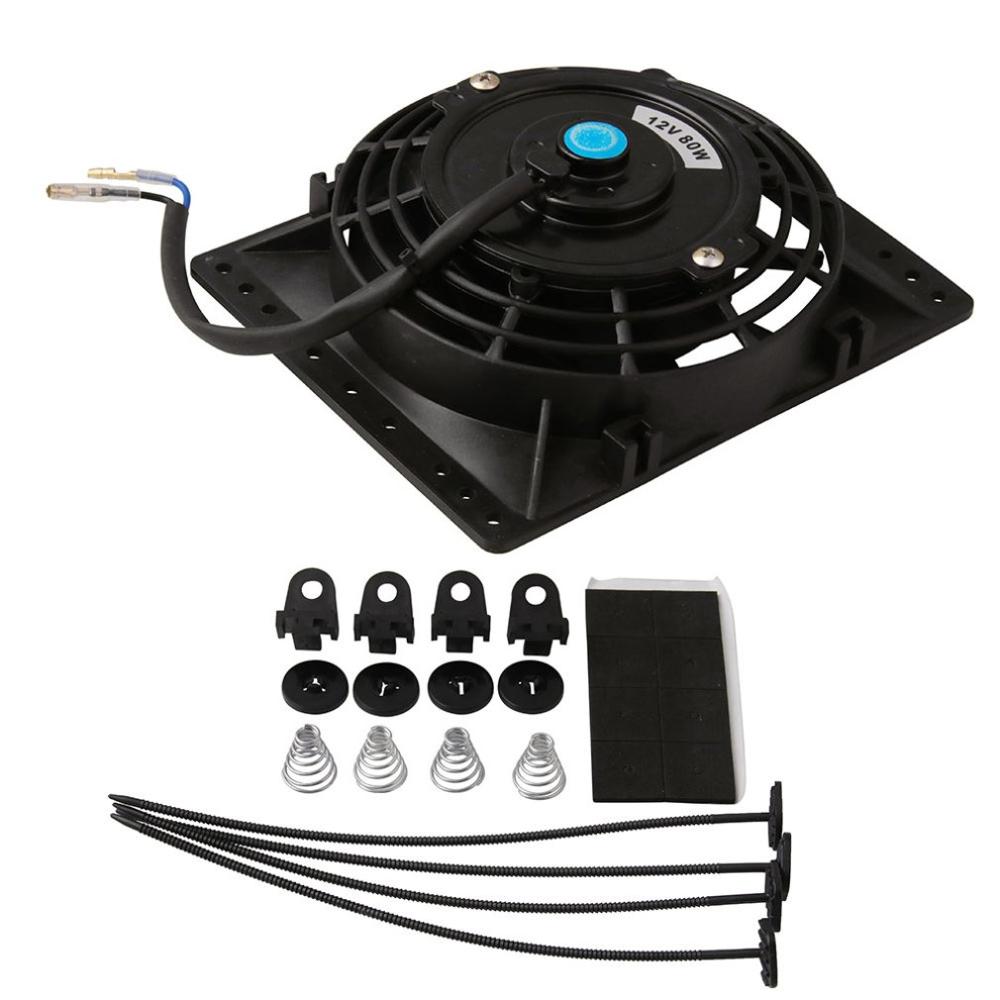 6 Inch Ultra-thin Car Cooling Fan Kit CF005-BK Radiator Universal Cooling Fan Direct Replacement Electric Fan