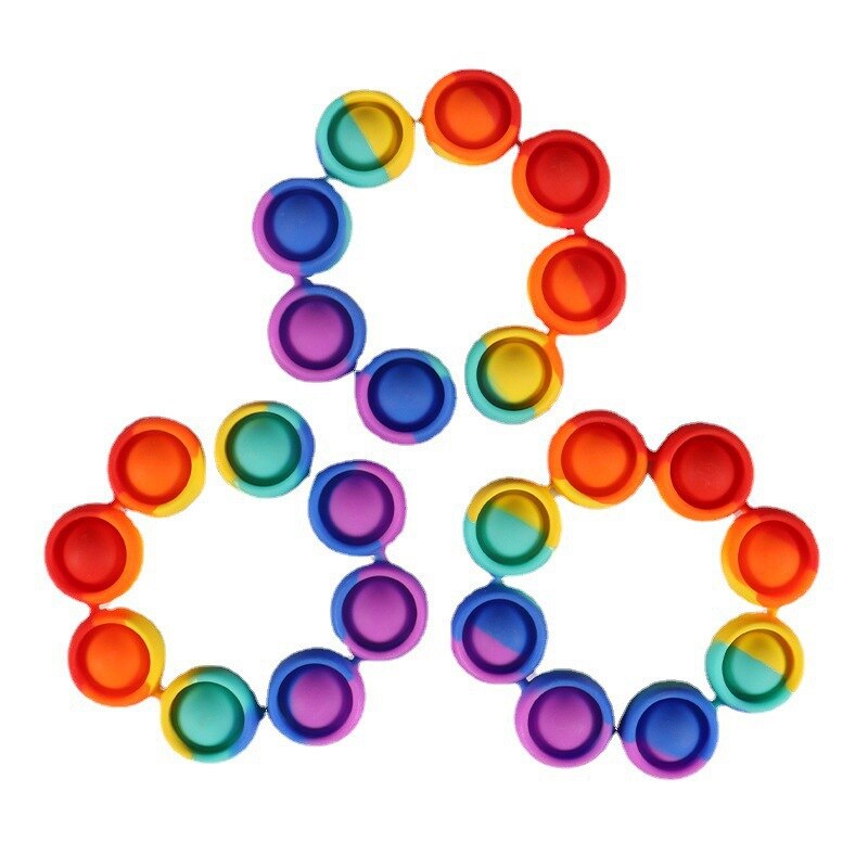 Decompressiearmband fidget toys siliconen sensorische armband push bubble eenvoudige kuiltjes polsband anti-stress ited