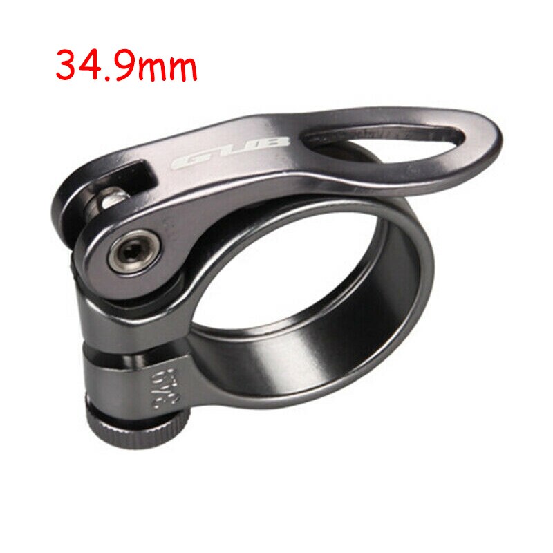 GUB 31.8MM Seatpost-Clamp Aluminum Ultralight Quick Release MTB Mountain Bicycle Seatpost Clamp 34.9mm Fiber Seatpost Clamp: Titanium 34.9mm