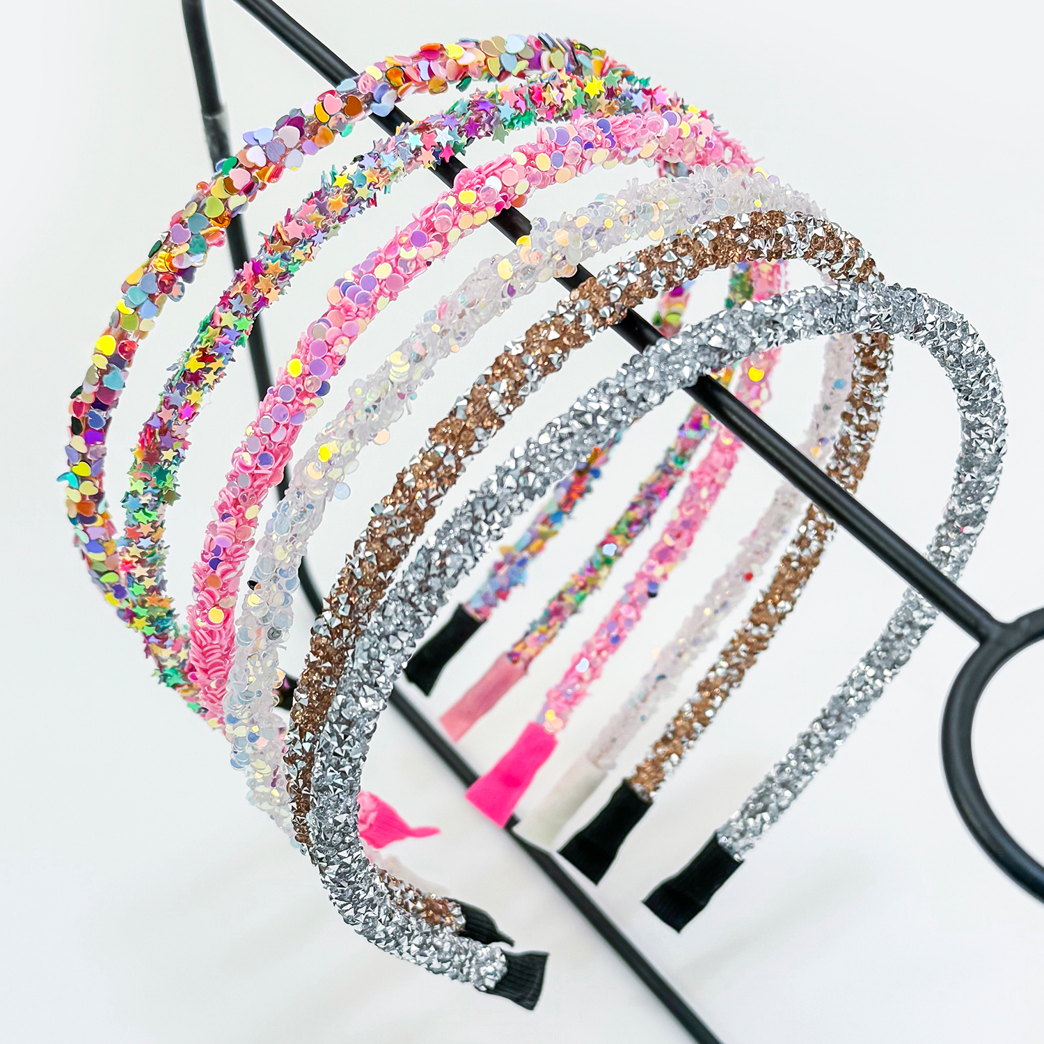 2/6 Uds. Diademas bonitas de estrellas con purpurina, diademas brillantes, diademas de cristal para niñas, decoración de para niños, accesorios para el cabello