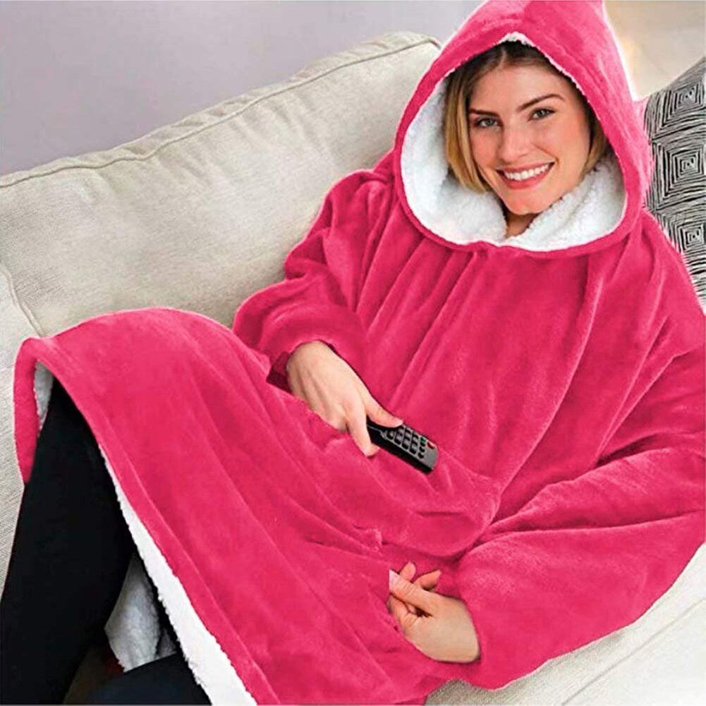 Sweter TV Homewear bluzy koc dla kobiet mężczyzn ciepła polarowa piżama miękka chusta koc dorosły zimowy polarowy koc pluszowy: E