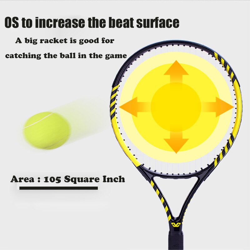 Crosswayテニスラケットカーボンraquetaプロフェッショナルテニスバッグオーバーグリップで設定文字列tennisracket padel raquetasテニスschläge