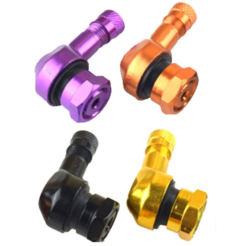 Vástago de válvula de aleación de aluminio con ángulo de 90 grados, vástago de válvula para neumático sin cámara de motocicleta CNC, 2 uds., para piezas de rueda de llanta de 11,3mm