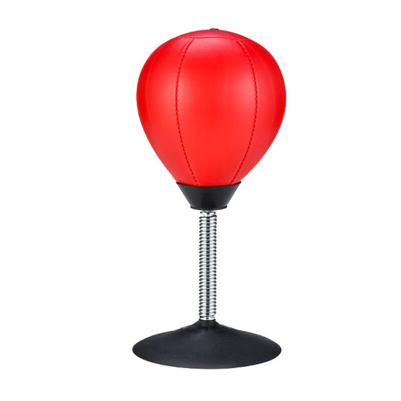 Balle de boxe en PU pour bureau, anti-Stress, vitesse de combat, réflexe, entraînement, Punch Ball Muay Thai MMA, équipement de sport: Red