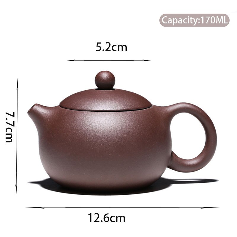 170ml Chinese Yixing Purple Clay Teapots Classic Xishi Tea Pot 188 Ball Hole Filter Kettle Master Handmade Zisha Teaware: Default Title