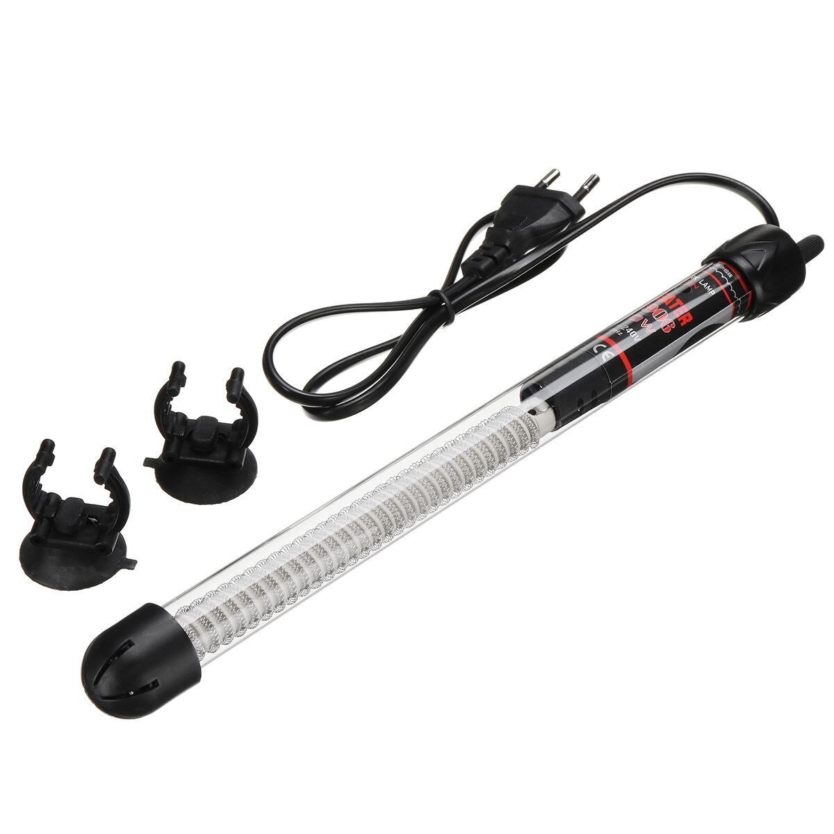 220V Adjustable Temperature Thermostat Heater Rod 50W/ 100W/ 200W/ 300W Submersible Aquarium Heater Fish Tank Water Heating