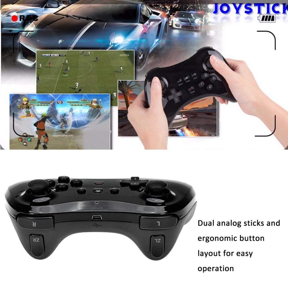 Classic U Pro Gamepad Bluetooth Wireless Remote Controller Dual Analog USB Gaming Joystick For Nintendo Wii For U Pro Game