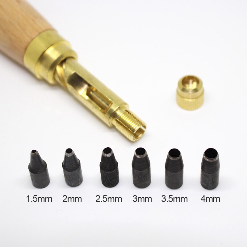 Cuir vis trou poinçon reliure trousse à outils ensemble livre artisanat perceuse ceintures trou Maker 1.5-4mm couture maroquinerie papier outils