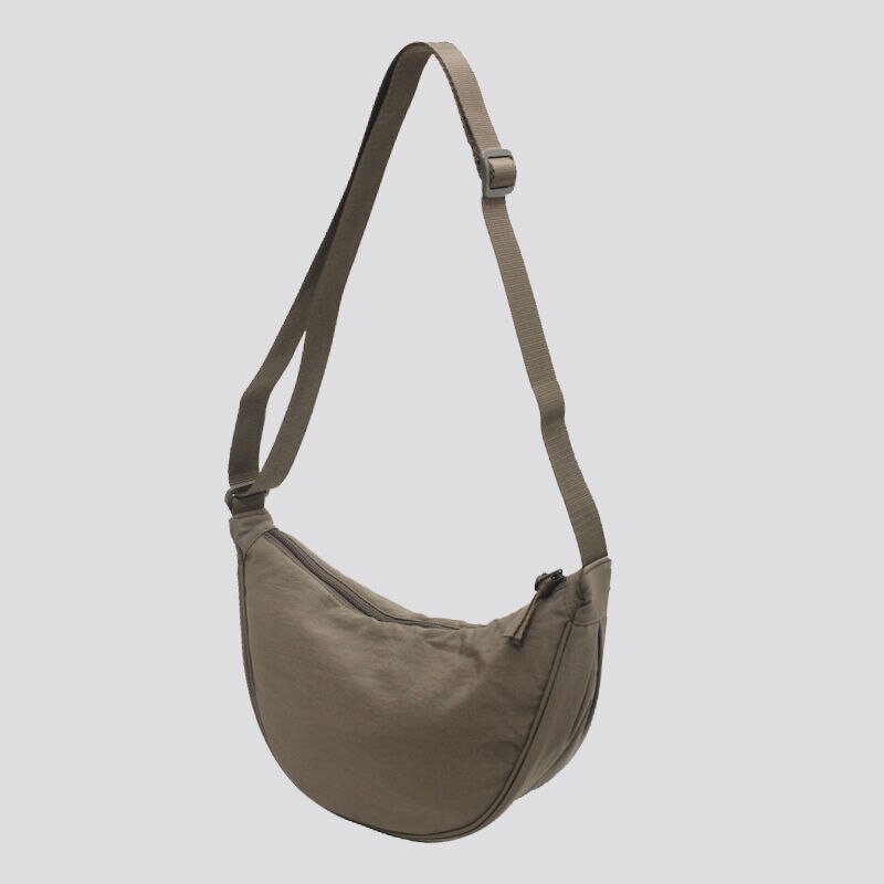 Eenvoudige Vrouwen Messenger Bag Dames Nylon Hobos Kleine Schoudertassen Vintage Vrouwelijke Meisjes Portemonnee Doek Handtassen: Olive green