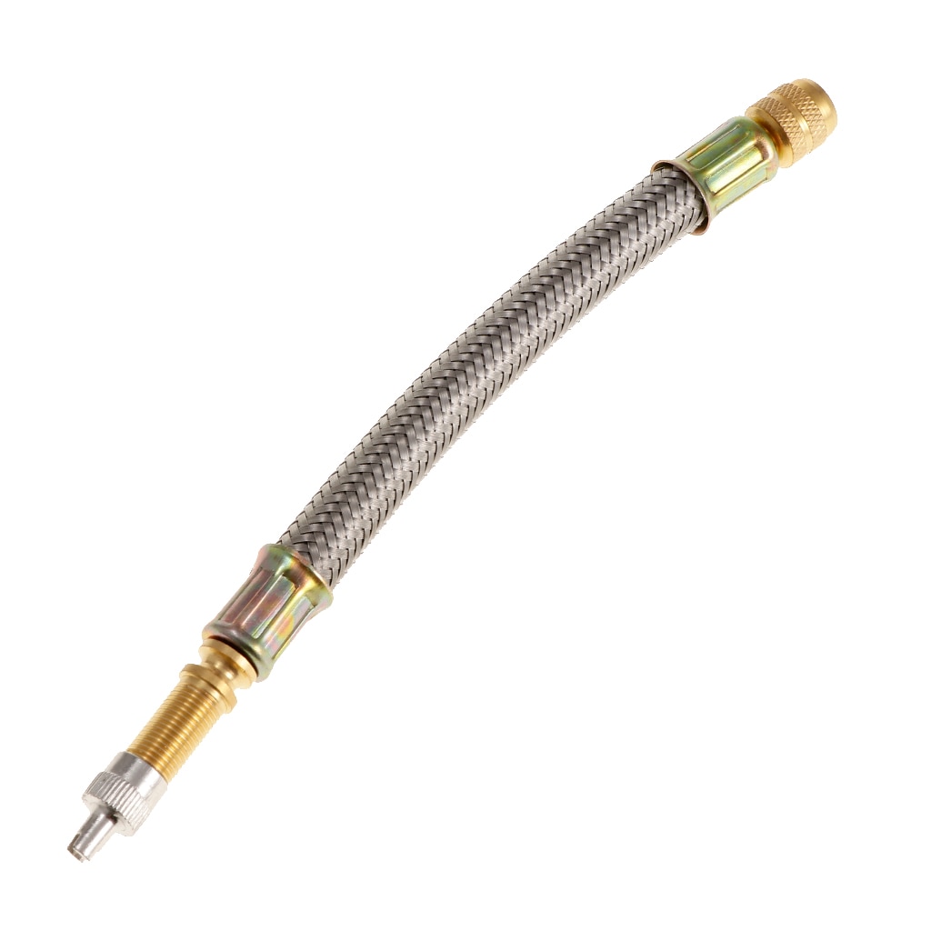 1pc 150mm rostfritt stål flätad flexibel slang bil hjul däck ventil skaft förlängningar slang adapter för bil lastbil