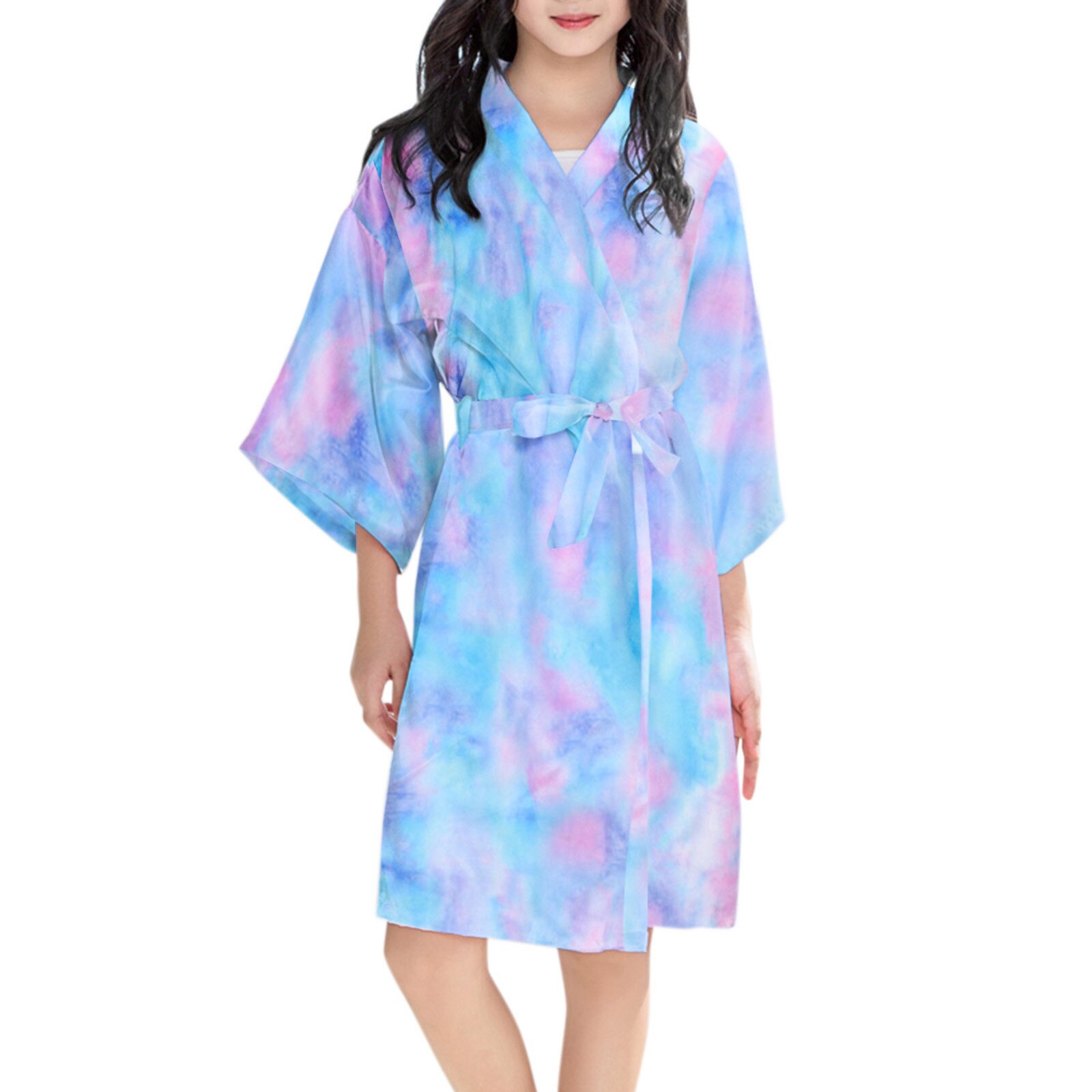 Kinderen Baby Kid Meisje Kleding Print Zomer Kimono Gewaden Badjas Nachtkleding Kleding Jas Kinderkleding