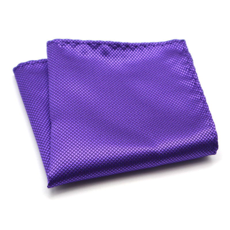 Luxe Heren Zakdoek Plaid Effen Kleur Zakdoeken Polyester Hanky Business Pochet Borst Handdoek 21*21CM