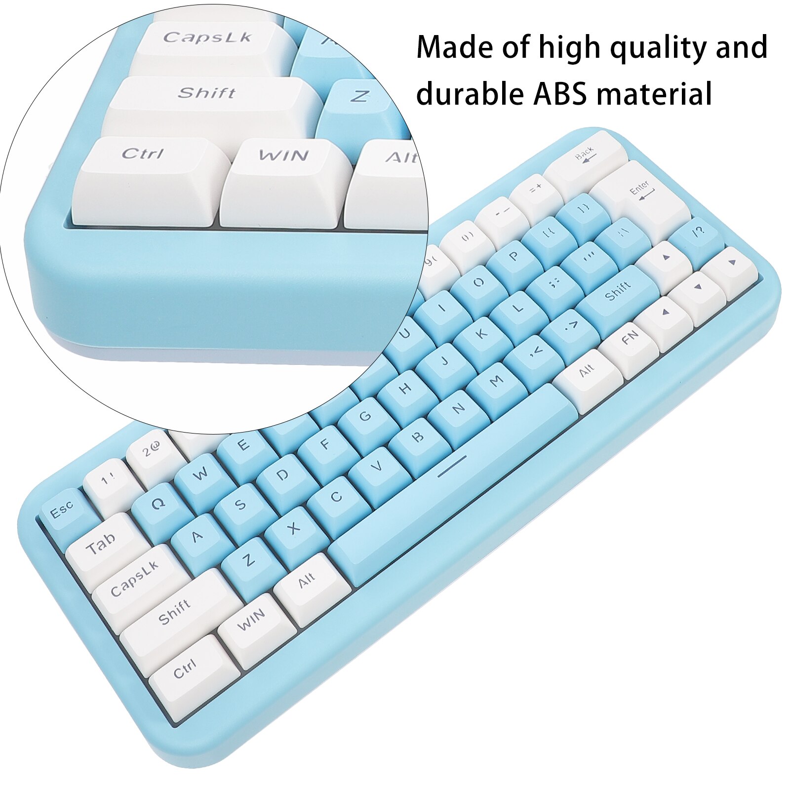 Computer Keyboard 63 Keys Portable Laptop Keyboard RGB LED Electronic Keyboard