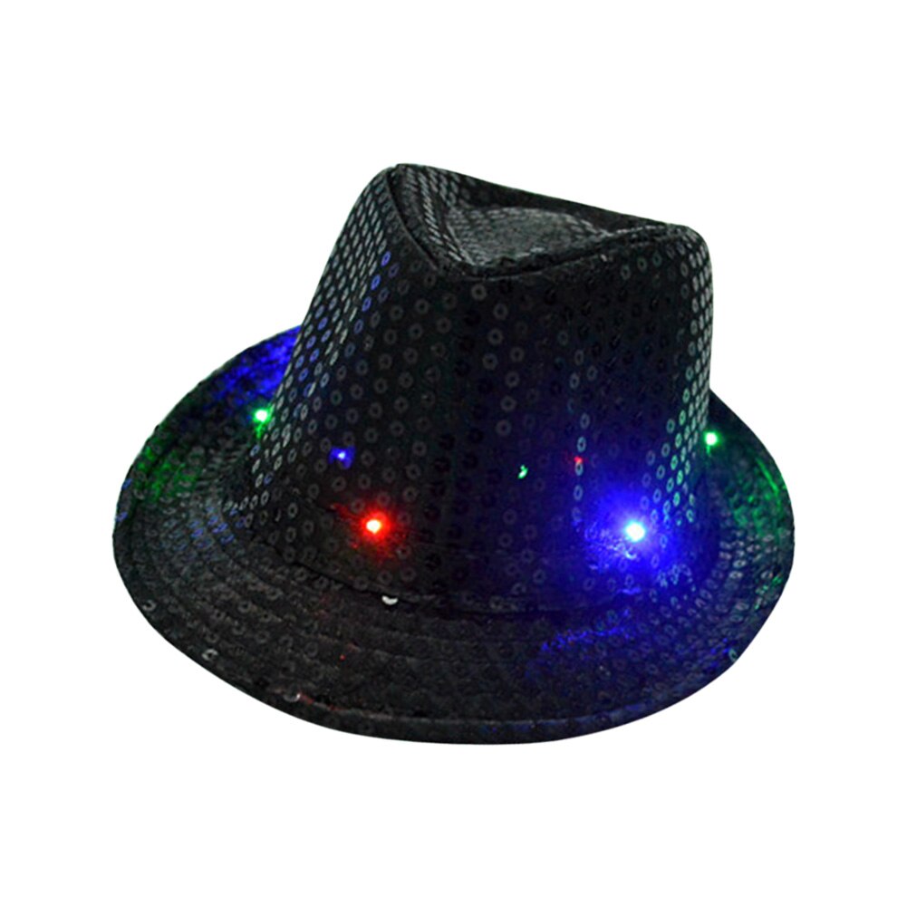 Adult/Kids LED Cap Flashing Light Up Sequins Birthday Masquerade Party Hat Props Women Men Casual Caps NOV99
