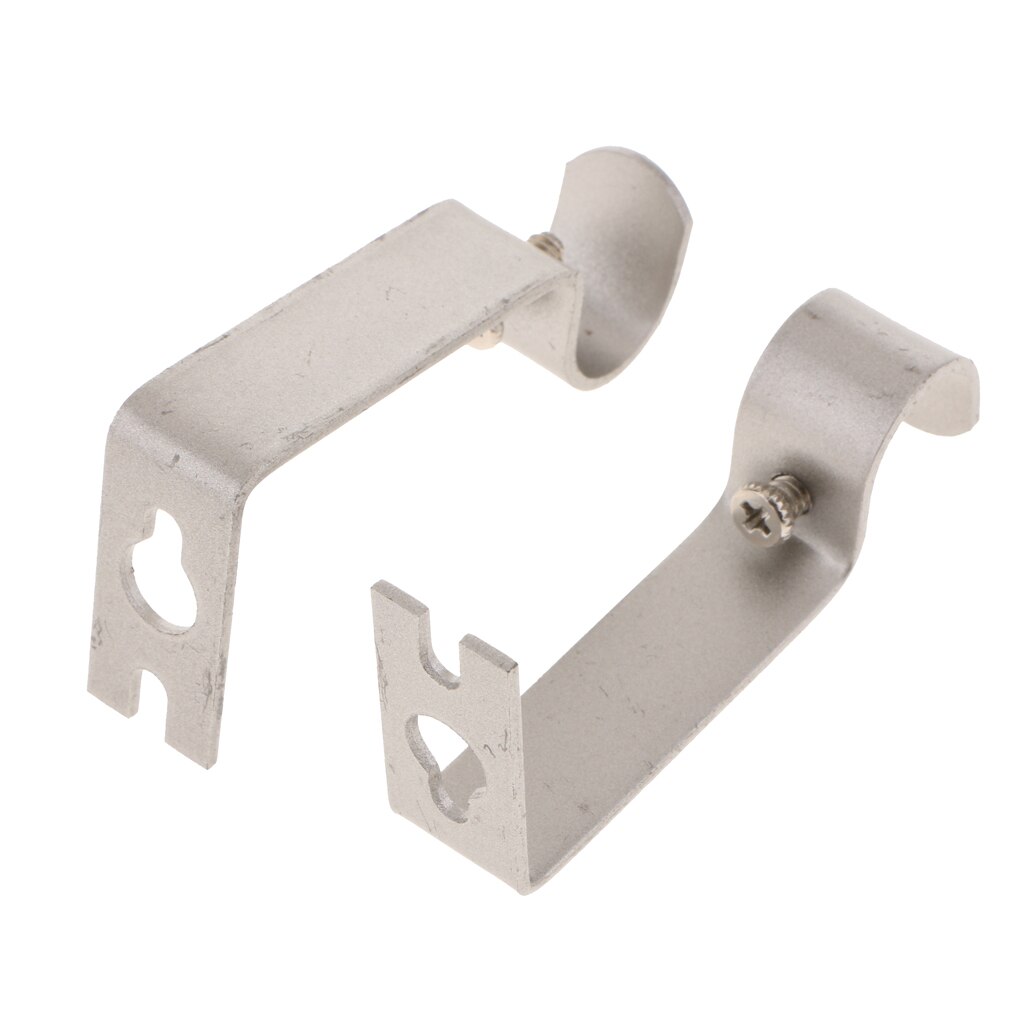 Support mural pour tringle à rideau, 2 pièces, 15.8mm: Silver