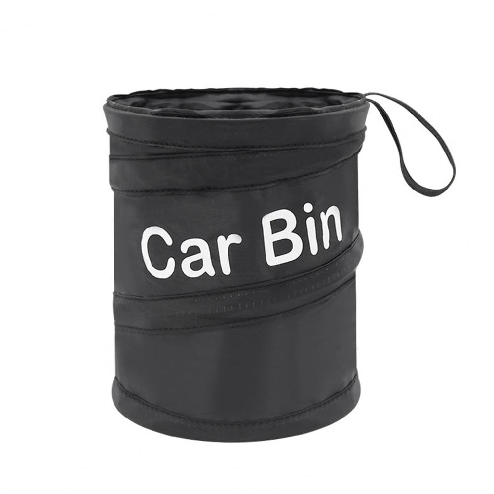 Car Trash Can Foldable Car Garbage Bin with Fastener Tape Large Capacity Waste Bin Easy Installation Collapsible Rubbish Holder: Default Title