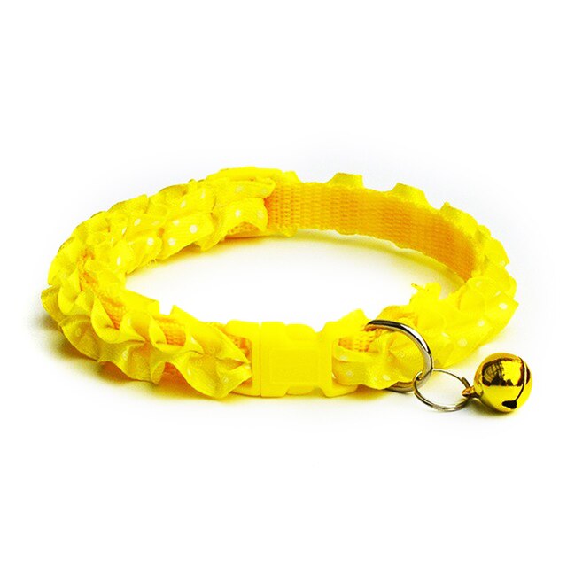 Kant Breakaway Halsband Bell Voor Kleine Honden En Katten Chihuahua Halsband Voor Katten Dieren Supplies Voor Honden Harness Leash MP0070: Yellow