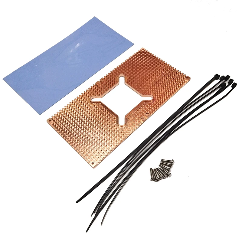 Zuiver Koper Volledige Cover GPU Backplate Panel Cooling Achterplaat Koellichaam Radiator voor Grafische Kaart Koeling 3060 3080 3090: 2MM / Bruin