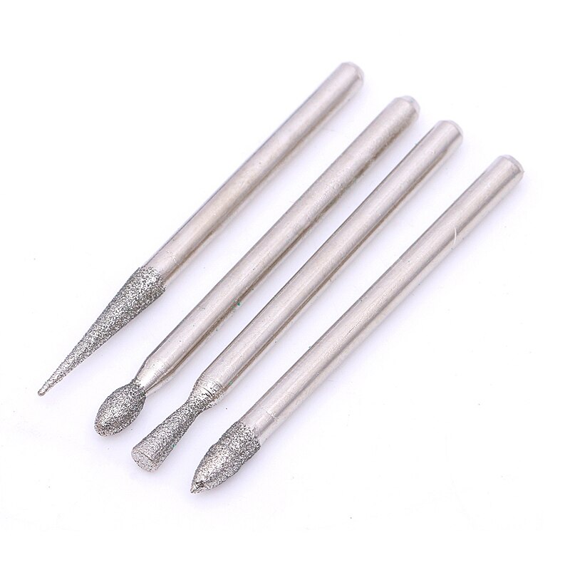 30 st skaft diamantborr set med låda för dremel elektriska slipmaskiner elverktygstillbehör slipverktyg 2.35mm 3mm