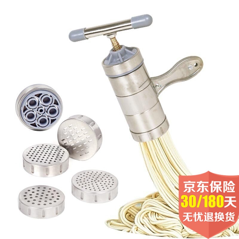 Pasta Maker Roestvrij Staal Handmatige Persmachine Handleiding Noodle Machine Vruchtensap Persmachine (met 5 Schuurmiddelen)