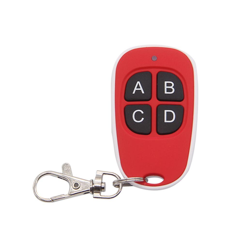 433MHz Door Remote Control Universal 4 Keys Copy Garage Remote Control Cloning Electric Gate Remote Controller Duplicator Key: Red