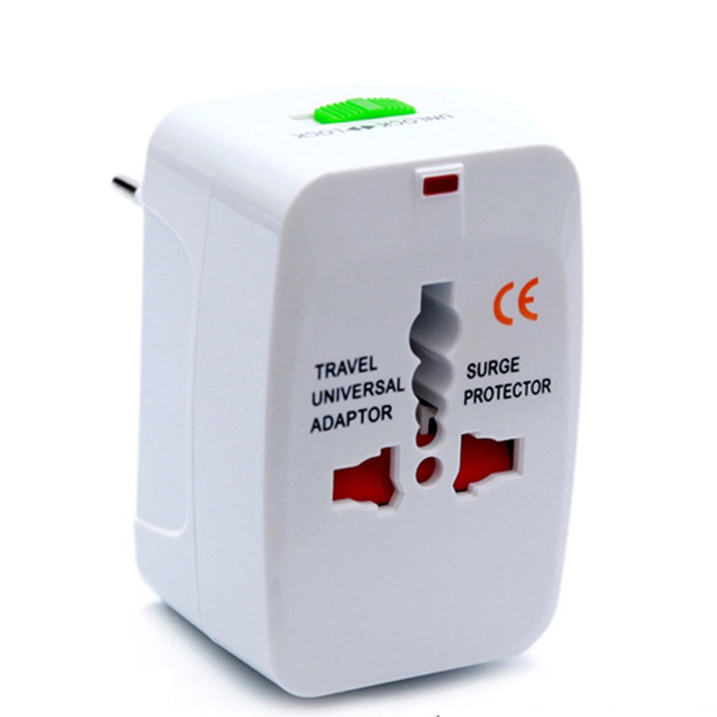 Universal Conversion Socket Plug Converter Aluminum Iron Bare Metal White Travel Multi-function Plug Converter