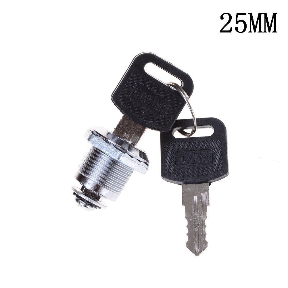 1Pcs Cam Cilinder Sloten Deur Kabinet Mailbox Ladekast Locker Security Meubels Sloten Met Plastic Toetsen Hardware: 25mm