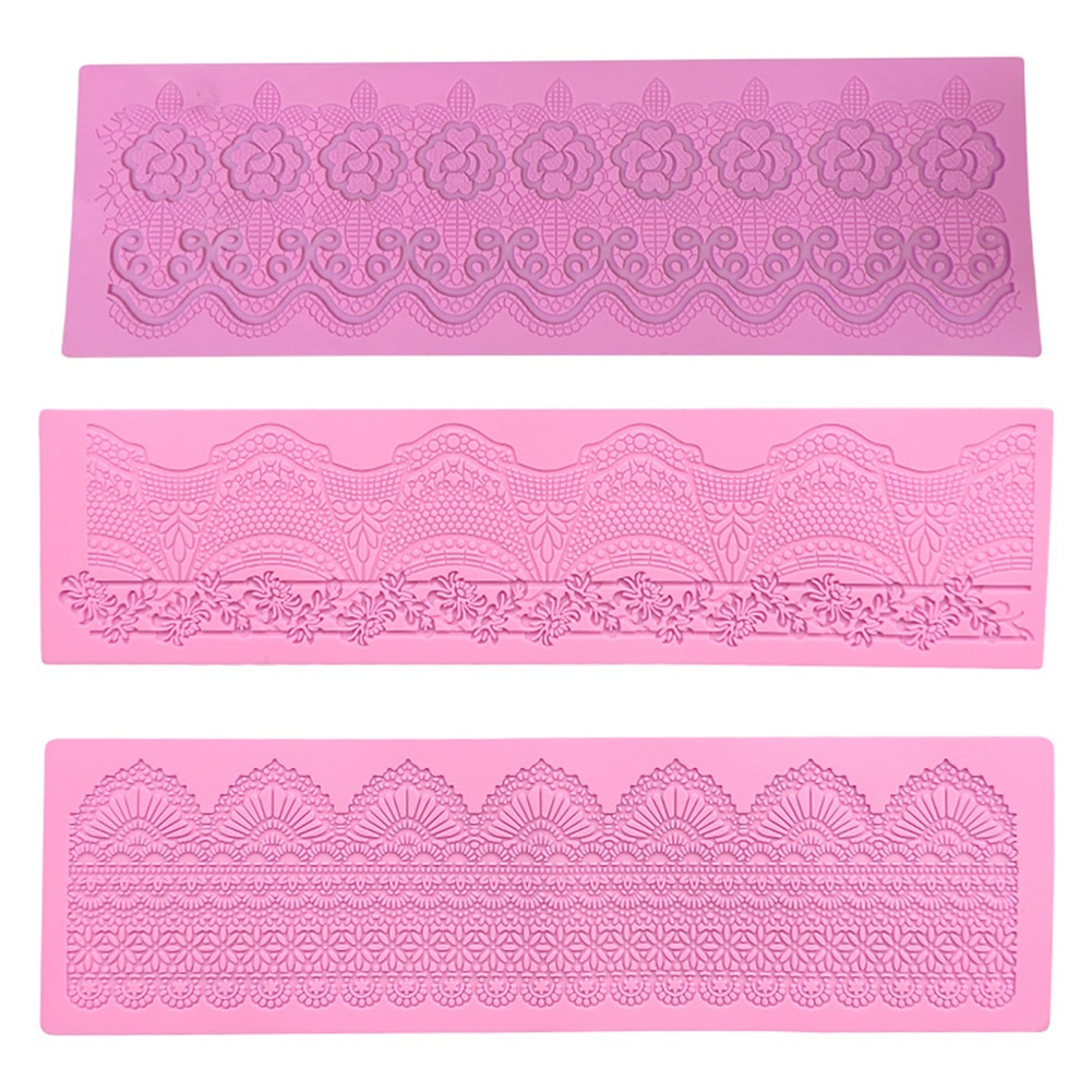 Silicone Lace Flower Cake Mold Fondant Icing Mat Pastry Baking Decoration Tool