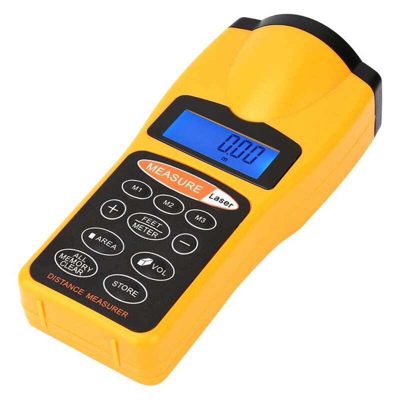 Durable CP-3007 Ultrasonic Distance Measure Designator, Point Rangefinder LCD Night Light Backlight,Distance Measurer