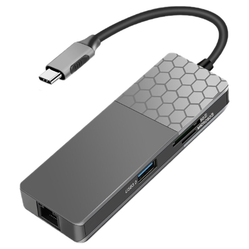 Type-c dockingstation usb 7 in hdmi netwerkinterface type 1 hub accessoires