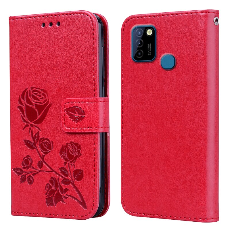 Per Infinix Hot 10 Lite custodia per telefono custodia in pelle PU per telefono Flip Cover Protector per Infinix Hot 10 Lite Funda portafoglio Shell Book Capa