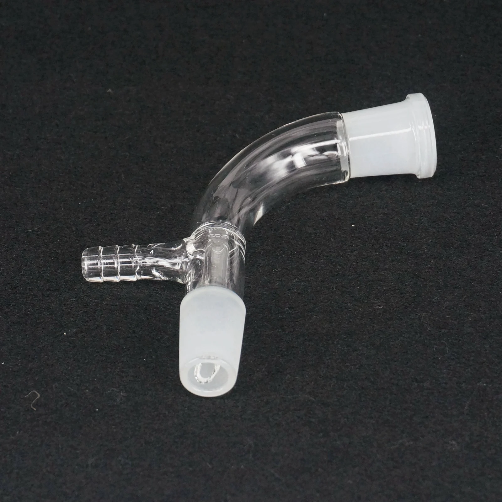 Receptor de vacío de vidrio para laboratorio, adaptador de cabezal de destilación, junta de 19/26 grados, 105